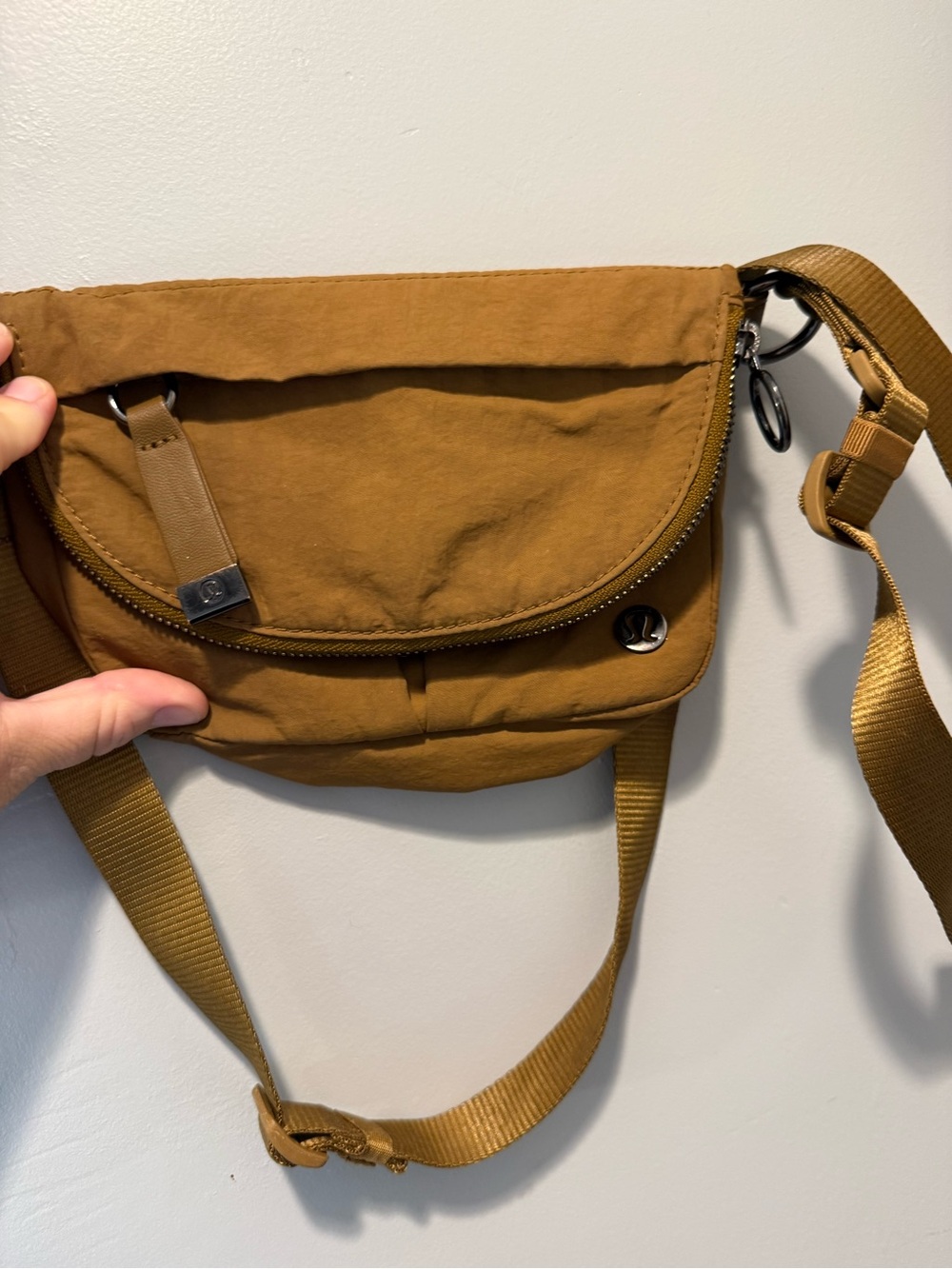 lululemon athletica Mustard Brown Crossbody Sling Bag